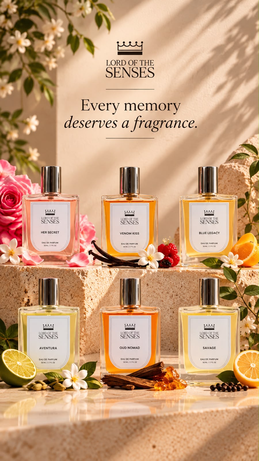 Lord of the Senses fragrance collection — Every memory deserves a fragrance